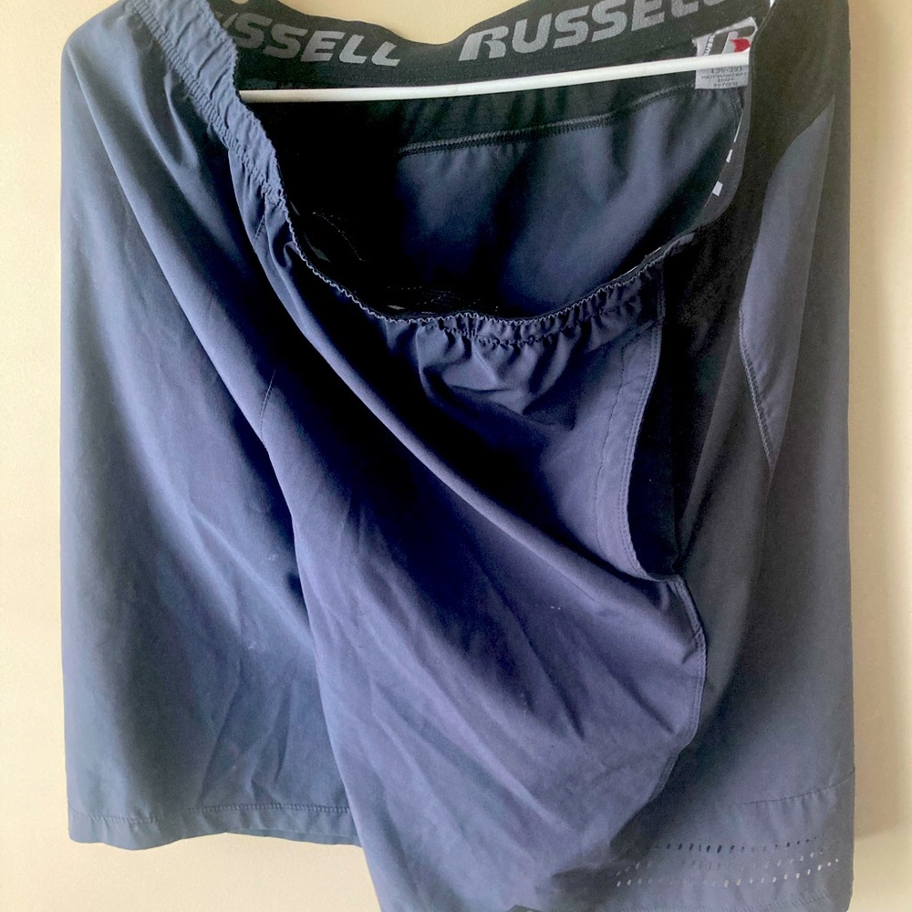 Grey athletic shorts